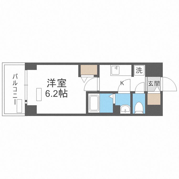 プレサンス堺筋本町ディスティニー(1K/9階)の間取り写真