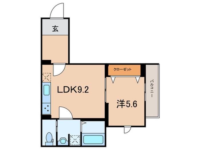 まほろば三田(1LDK/3階)の間取り写真