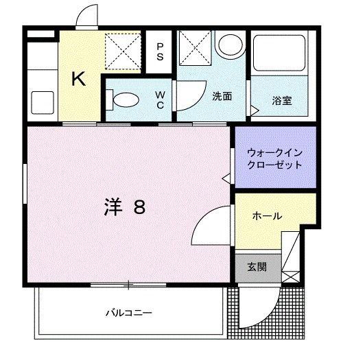 アジュール 国立(1K/1階)の間取り写真