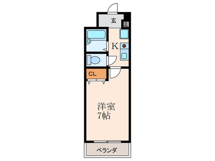 メゾン・ルネッサンス(1K/4階)の間取り写真