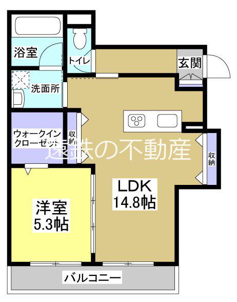 エクストラ(1LDK/1階)の間取り写真