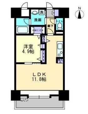 POISSON MARCHE 倉敷(1LDK/8階)の間取り写真