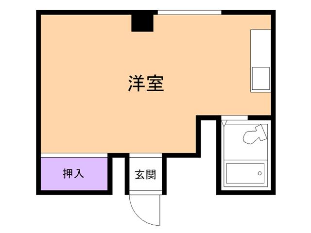 蘭東コーポ(ワンルーム/1階)の間取り写真