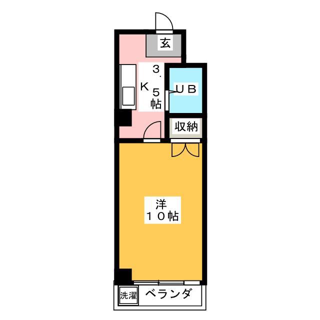 エステートピア(1K/2階)の間取り写真