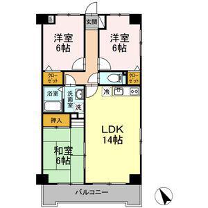 エルセリート・オーテ(3LDK/4階)の間取り写真