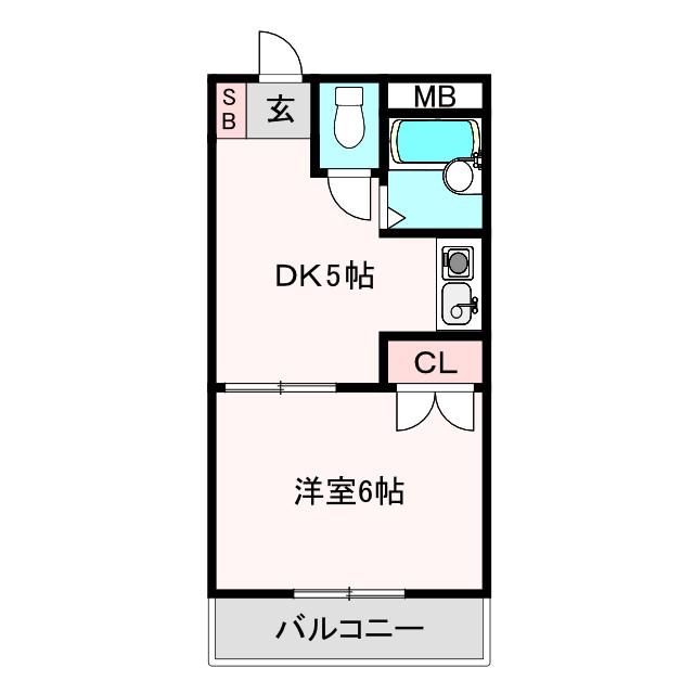 アベノ池田マンション(1DK/6階)の間取り写真