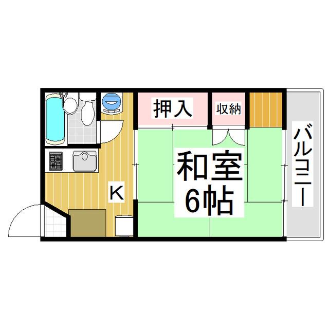 ハイツエール(1K/2階)の間取り写真