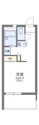 レオパレスKNA(ワンルーム/1階)の間取り写真