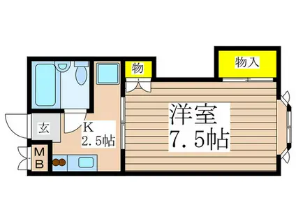 WHITE PLAZA(1K/1階)の間取り写真