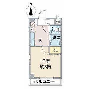 レージュ ウエスト(1K/2階)の間取り写真