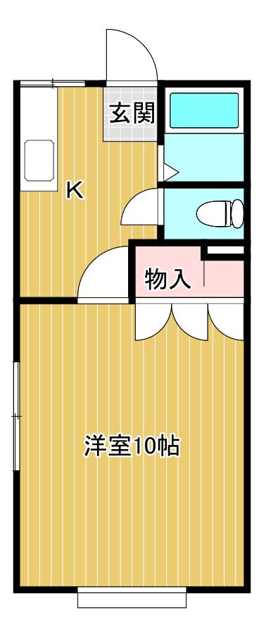 アビリティ(1K/2階)の間取り写真