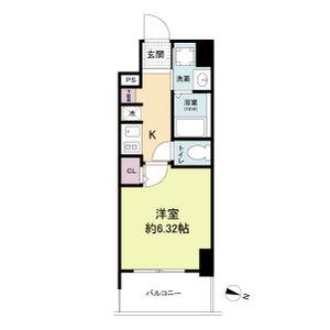 METROSA弁天町(1K/5階)の間取り写真