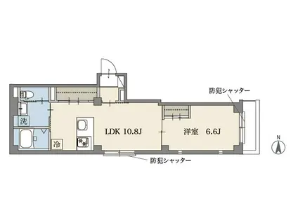 ベルア中野新橋(1LDK/3階)の間取り写真