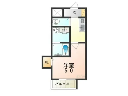 エヌエムサンカンテセット(1K/1階)の間取り写真