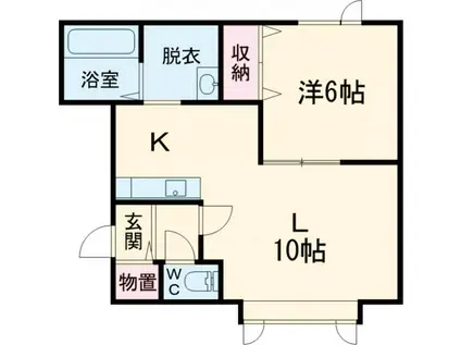 ロイヤルガーデン(1LDK/1階)の間取り写真