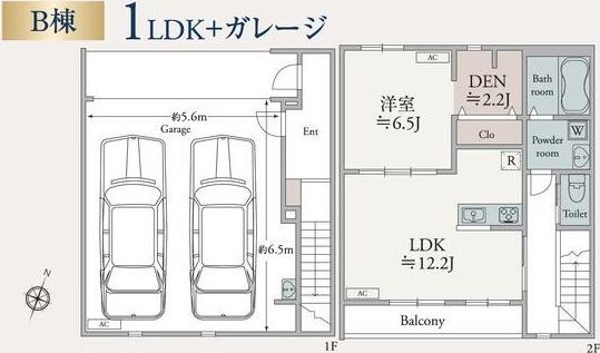 PACIFICA SHONANB棟(1SLDK/1階)の間取り写真