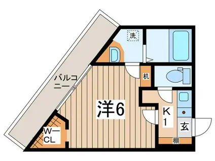 トップさがみ野第3(1K/3階)の間取り写真