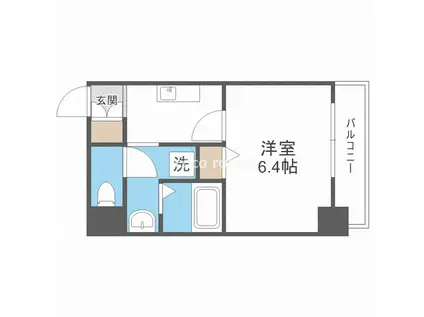 グランパシフィック大国町(1K/2階)の間取り写真