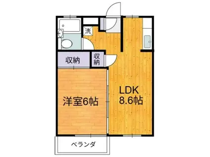 SRP SOCIETY(1LDK/2階)の間取り写真