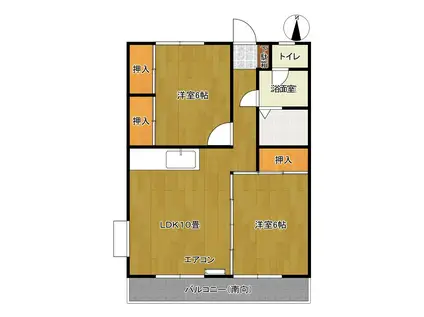 ハーミテージ(2LDK/3階)の間取り写真