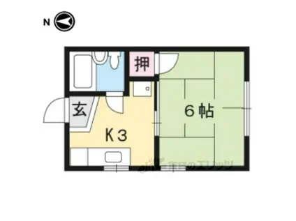城南ハイツ(1K/2階)の間取り写真