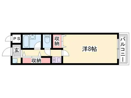 T-BLD神屋町(1K/4階)の間取り写真