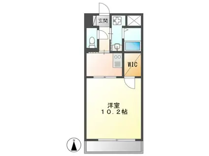 ソフィア八田(1DK/3階)の間取り写真