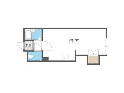 メゾンエクレーレ中の島(ワンルーム/8階)の間取り写真