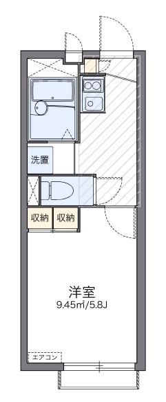 レオパレスヴィラージュ長洲II(1K/2階)の間取り写真