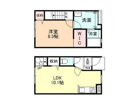 グランフォレ(1LDK/1階)の間取り写真