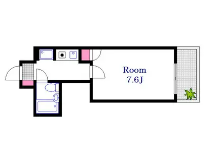 ダイアパレス国泰寺弐番館(1K/3階)の間取り写真
