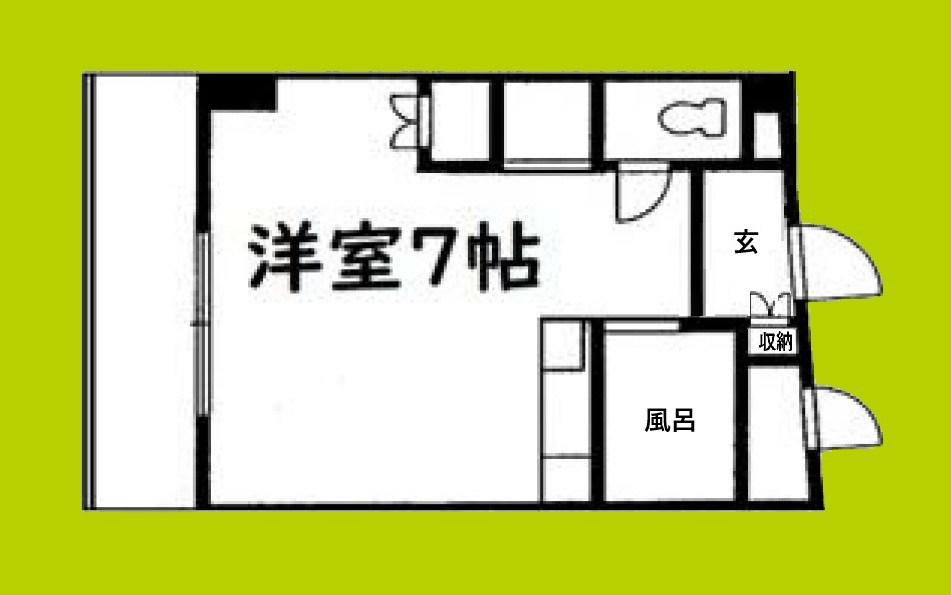 グリーンハイツ平野(ワンルーム/4階)の間取り写真