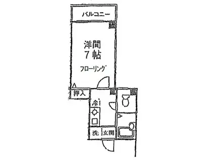 ARK21(1K/3階)の間取り写真