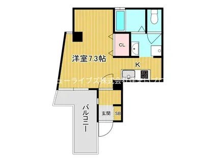 ディーエーピー大和田(1K/8階)の間取り写真