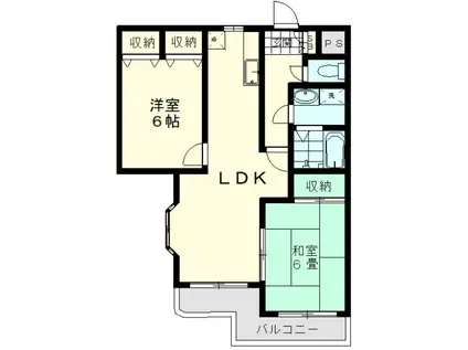 フォレストヒルズ(2LDK/2階)の間取り写真