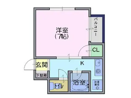 ハツピー須磨ハイツ(1K/3階)の間取り写真