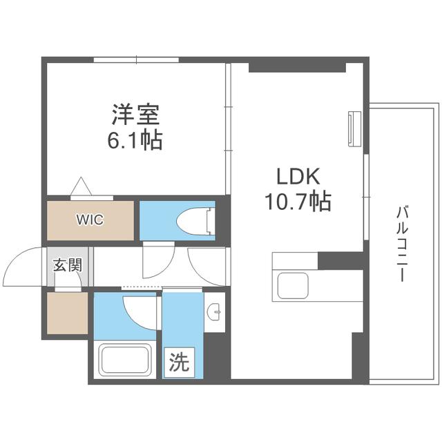 D-ROOM板付(1LDK/1階)の間取り写真