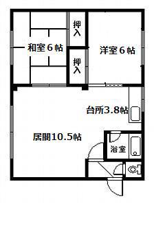 アークベルM13(2LDK/2階)の間取り写真