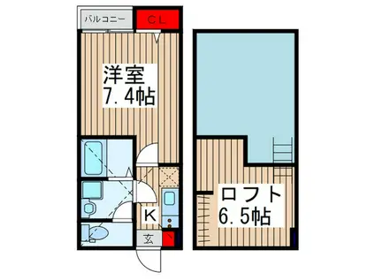 スリジエ大宮(1K/1階)の間取り写真