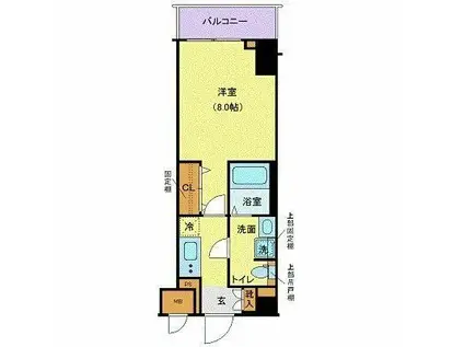 レグゼ文京白山(1K/6階)の間取り写真