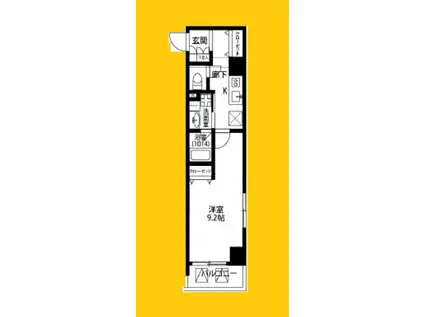 G-COMFORT ウエスト 新横浜(1K/10階)の間取り写真