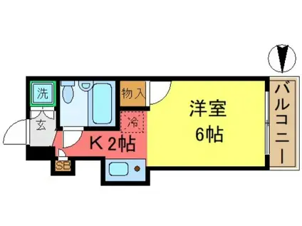 マリオン新小岩(ワンルーム/4階)の間取り写真