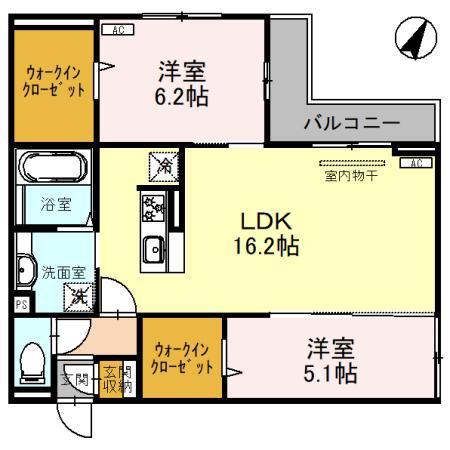 AVANZA BERL II(2LDK/3階)の間取り写真