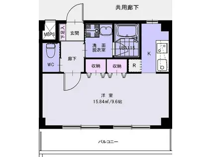 CASA“CAMINO”(ワンルーム/2階)の間取り写真