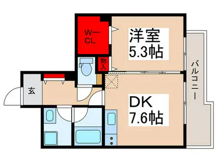 BELLE・DEMEURE(1DK/6階)の間取り写真