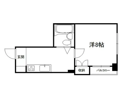アデスト五条(1K/3階)の間取り写真
