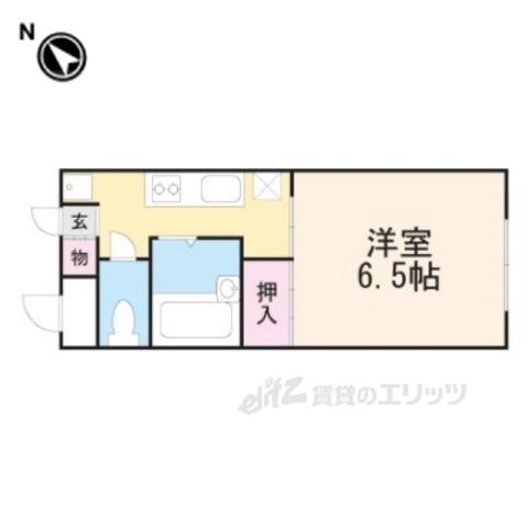 フォーブルTANAKA1(1K/2階)の間取り写真