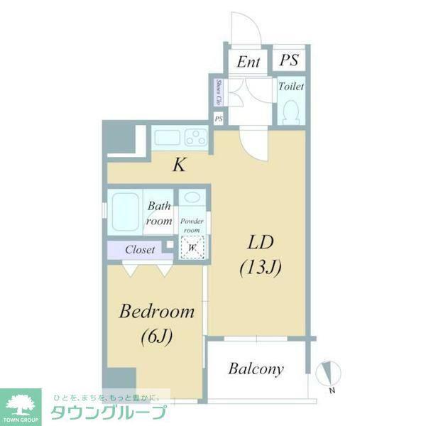 スカイコート浅草雷門(1LDK/8階)の間取り写真
