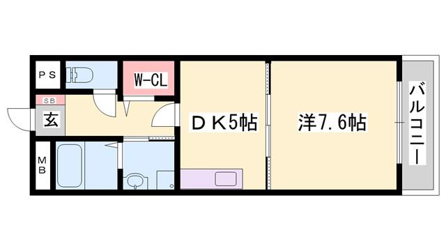 STARCOURT飯田(1DK/3階)の間取り写真