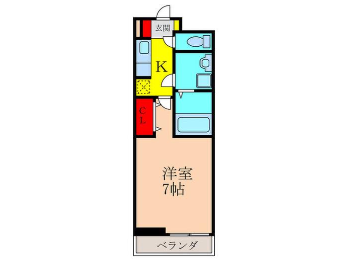 メゾン ドゥ テオ(1K/2階)の間取り写真